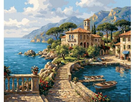 Kamienna droga do morza 40x50 cm malowanie po numerach