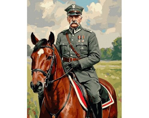 Marszałek Piłsudski w naturze 40x50 cm