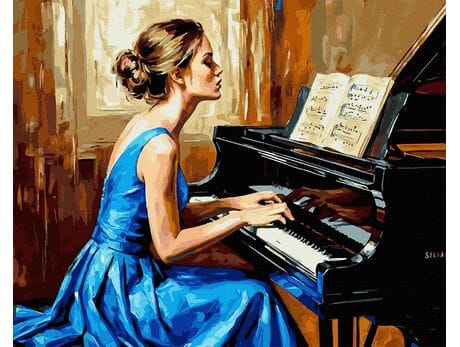 Taniec dźwięków 40x50 cm malowanie po numerach