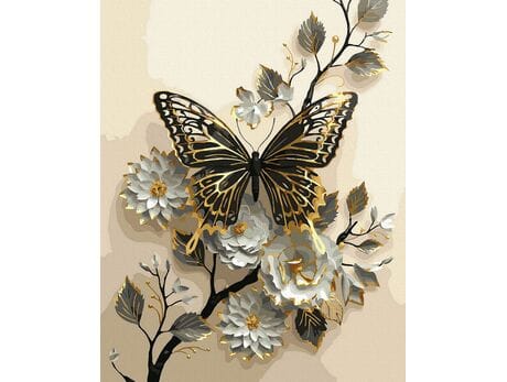 Minimalizm w złotym rytmie 40x50 cm malowanie po numerach