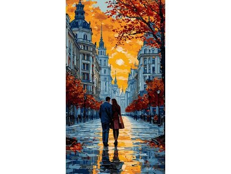 Szepty starych ulic 40x70 cm malowanie po numerach