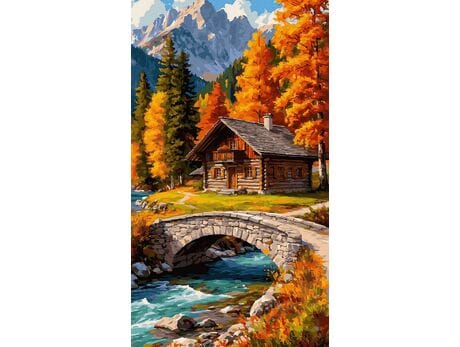 Pod złotymi koronami 40x70 cm malowanie po numerach