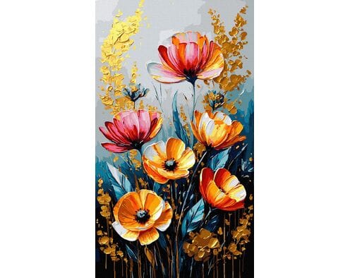 Polne złote maki 40x70 cm