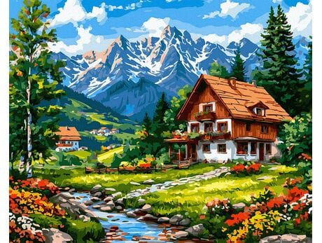 Zacisze w Dolinie 50x65 cm malowanie po numerach