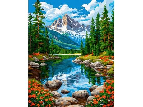 W krainie skał i nieba 50x65 cm malowanie po numerach