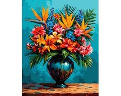 Rajski bukiet w porcelanowym śnie 50x65 cm