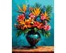 Rajski bukiet w porcelanowym śnie 50x65 cm malowanie po numerach