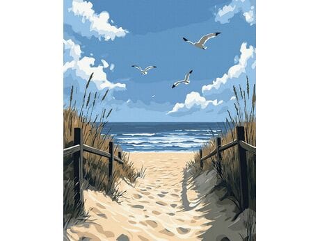 Piaszczysty azyl 50x65 cm malowanie po numerach