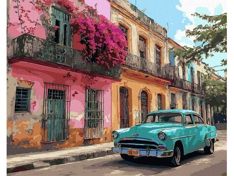 Turkusowy klasyk 50x65 cm malowanie po numerach