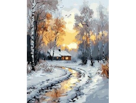 Droga do domu 50x65 cm malowanie po numerach