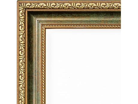 Rama do obrazów 40cm*50cm Zielone postarzane drewno ze złotem 4558 ramy do obrazów