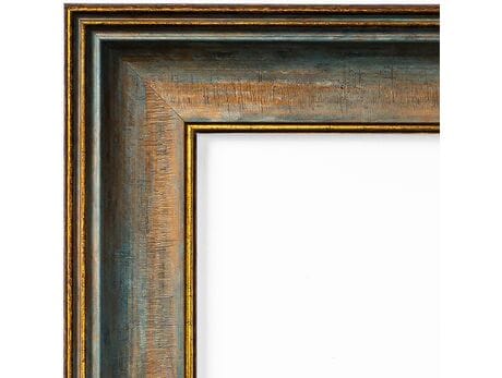 Rama do obrazów 50cm*65cm Postarzane szaro-niebieskie drewno ze złotem 4602 ramy do obrazów