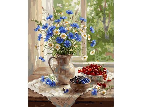 Lato na serwetce 40x50 cm malowanie po numerach