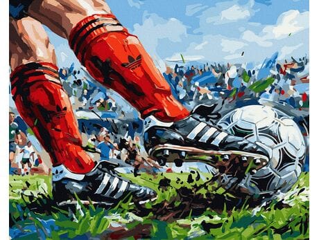 Zwycięski strzał 40x50 cm malowanie po numerach