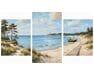 Bałtyckie fale Tryptyk 70x120 cm malowanie po numerach