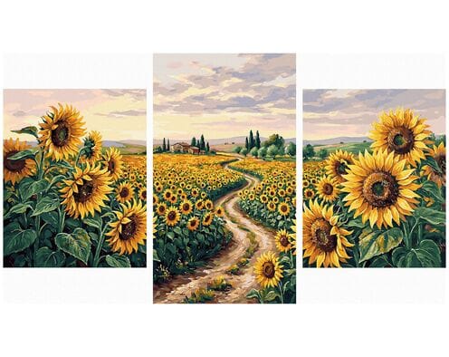 Otulone słońcem Tryptyk 70x120 cm