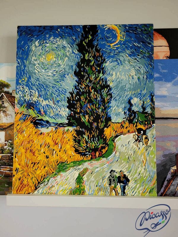 Droga z cyprysami i gwiazdą (Van Gogh) 40x50cm