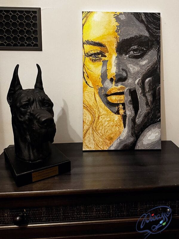 Złota mgła spojrzenia 40x70 cm