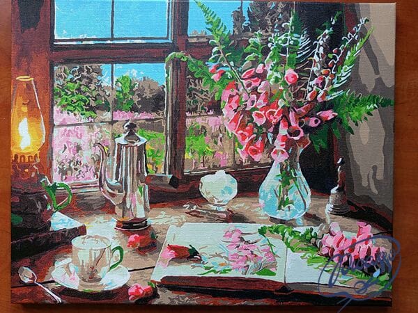 Widok na ogród 40x50 cm