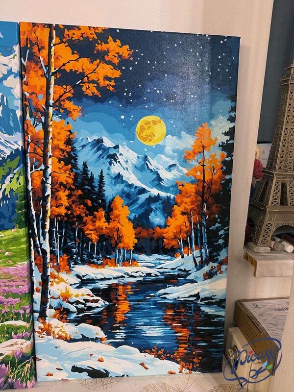 Płomień zimowej nocy 40x70 cm