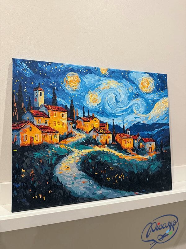 Wioska we śnie gwiazd 40x50 cm