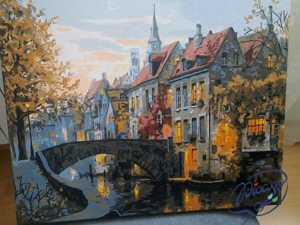Stare belgijskie uliczki, Brugia 40x50cm