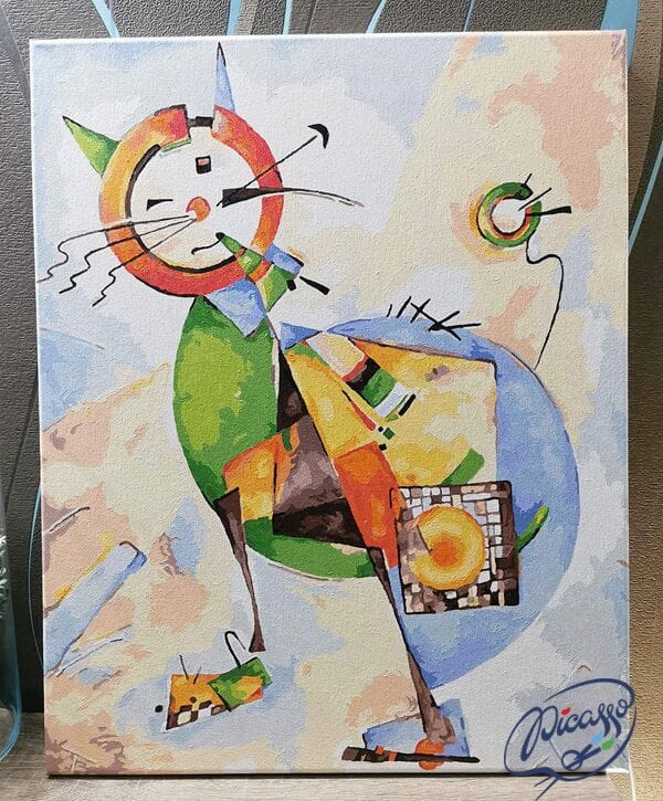 Kot w stylu Wassily Kandinsky